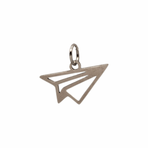 Charm Avion Papier argenté