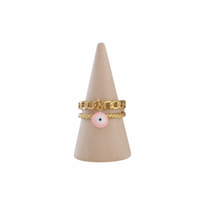 Bague Œil Rose doré
