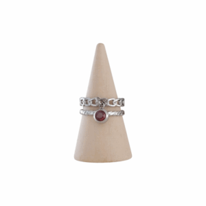 Bague Pierre Grenat argenté