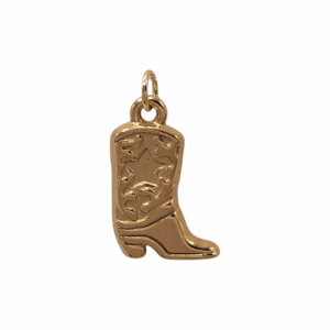 Charm Botte de Cowboy doré