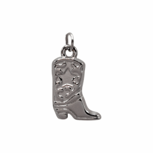 Charm Botte de Cowboy argenté