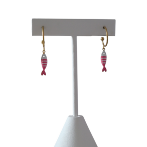 Boucles d’oreilles Poisson Rose doré