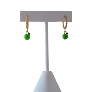 Boucles d’oreilles Pomme Verte doré