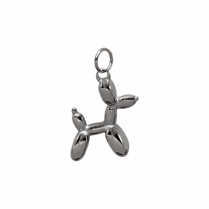 Charm Chien Ballon argenté