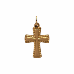 Charm Croix Texturée doré