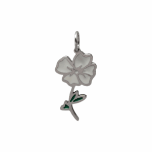Charm Fleur de Naissance Août argenté