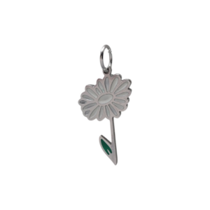 Charm Fleur de Naissance Avril argenté