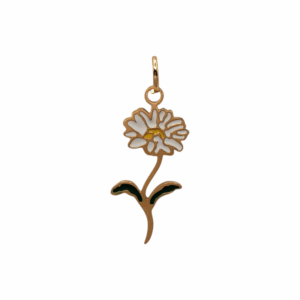 Charm Fleur de Naissance Avril doré