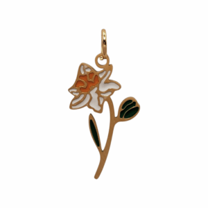 Charm Fleur de Naissance Décembre doré