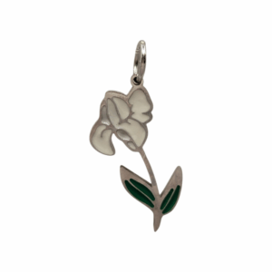 Charm Fleur de Naissance Février argenté