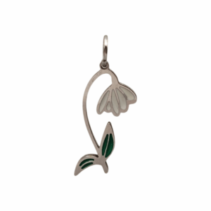 Charm Fleur de Naissance Janvier argenté