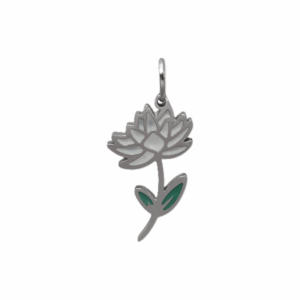 Charm Fleur de Naissance Juillet argenté