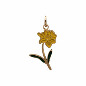 Charm Fleurs de Naissance Mars doré