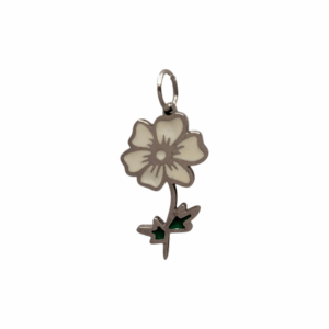 Charm Fleur de Naissance Octobre argenté