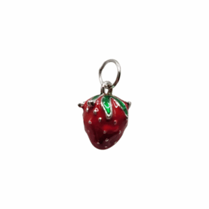 Charm Fraise argenté
