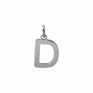 Charm Lettre D argenté