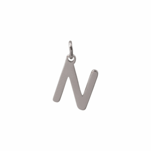Charm Lettre N argenté