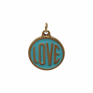 Charm Love Turquoise doré