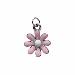 Charm Marguerite Rose argenté