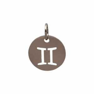 Charm Médaille Gémeaux argenté