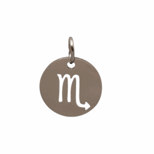 Charm Médaille Scorpion argenté