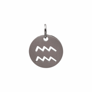Charm Médaille Verseau argenté