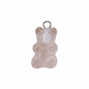 Charm Ourson Blanc Transparent argenté