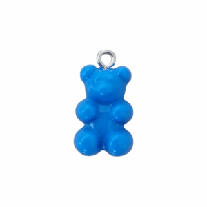 Charm Ourson Bleu Opaque argenté