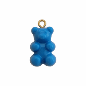Charm Ourson Bleu Opaque doré