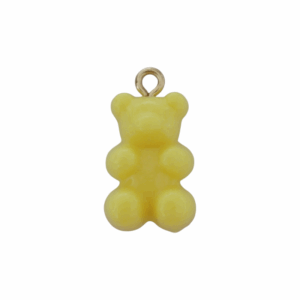 Charm Ourson Jaune Opaque doré