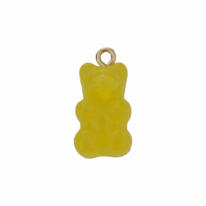 Charm Ourson Jaune Transparent doré