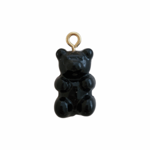 Charm Ourson Noir Opaque doré