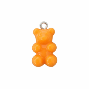 Charm Ourson Orange Opaque argenté
