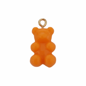 Charm Ourson Orange Opaque doré
