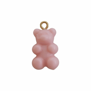 Charm Ourson Rose Clair Opaque doré