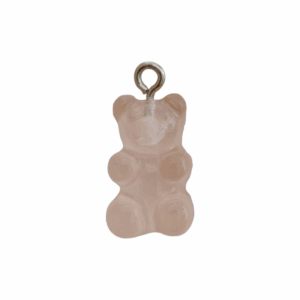 Charm Ourson Rose Clair Transparent argenté
