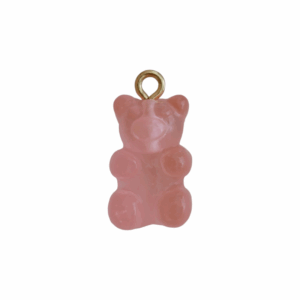 Charm Ourson Rose Clair Transparent doré