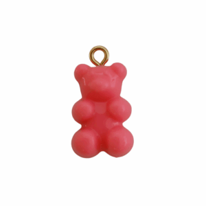 Charm Ourson Rose Opaque doré