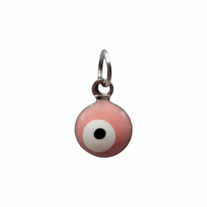 Charm Œil Rose argenté