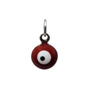 Charm Œil Rouge argenté