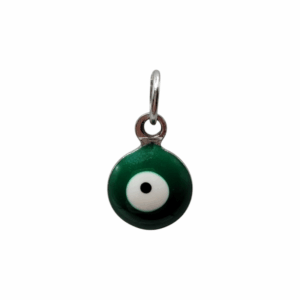 Charm Œil Vert argenté