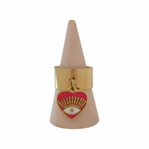 Bague Cœur Œil Rose doré