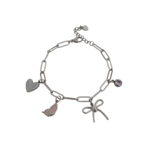 Bracelet Octobre Rose Argenté