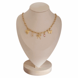 Collier Octobre Rose Doré
