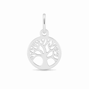 Charm arbre de vie argenté en acier inoxydable, pour bijou personnalisable Les Paulinas