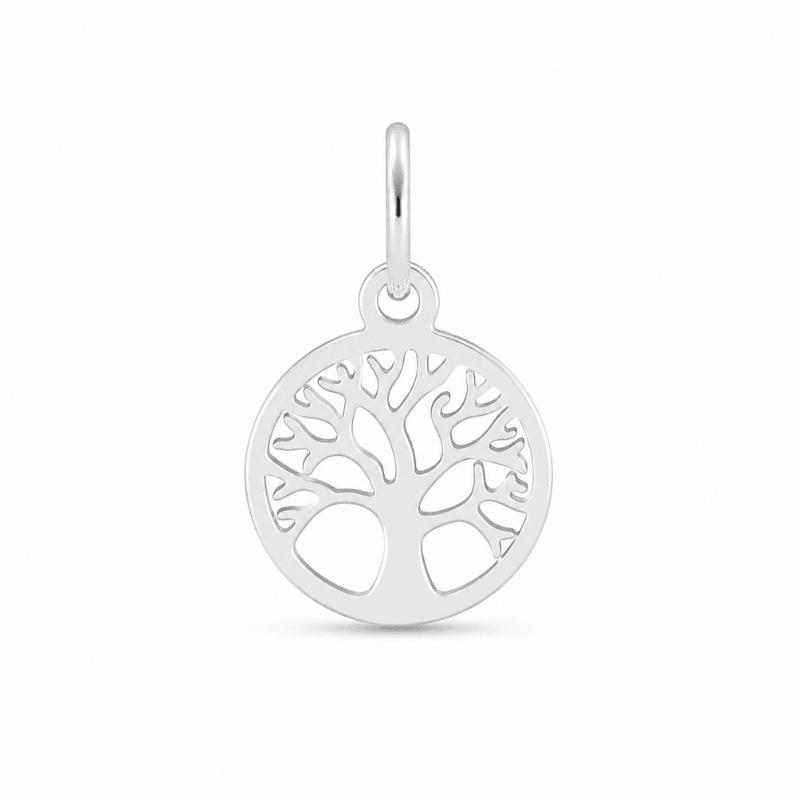 Les Paulinas, charm arbre de vie argenté en acier inoxydable Charm arbre de vie argenté en acier inoxydable, pour bijou personnalisable Les Paulinas