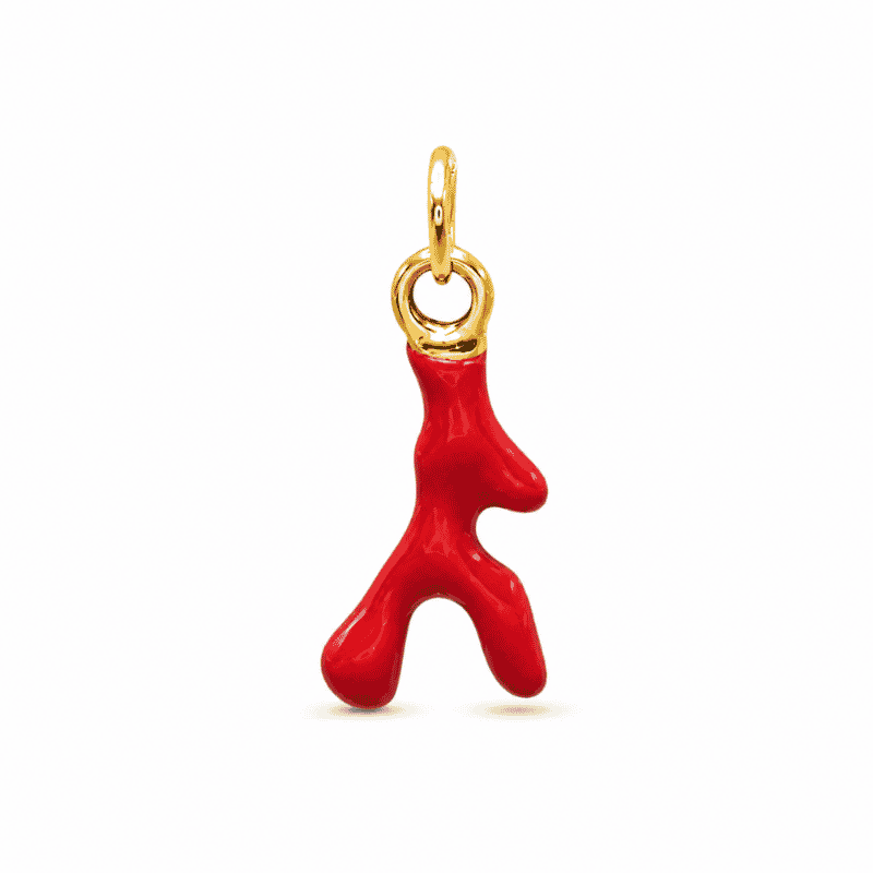 Les Paulinas, charm algue doré en acier inoxydable Charm algue doré en acier inoxydable, pendentif marin pour bijou personnalisable Les Paulinas