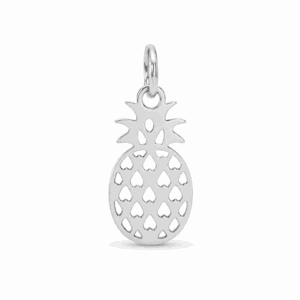 Charm ananas argenté en acier inoxydable pour bijou personnalisable Les Paulinas.