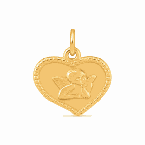Charm ange doré en acier inoxydable, pendentif symbolique pour bijou personnalisable Les Paulinas