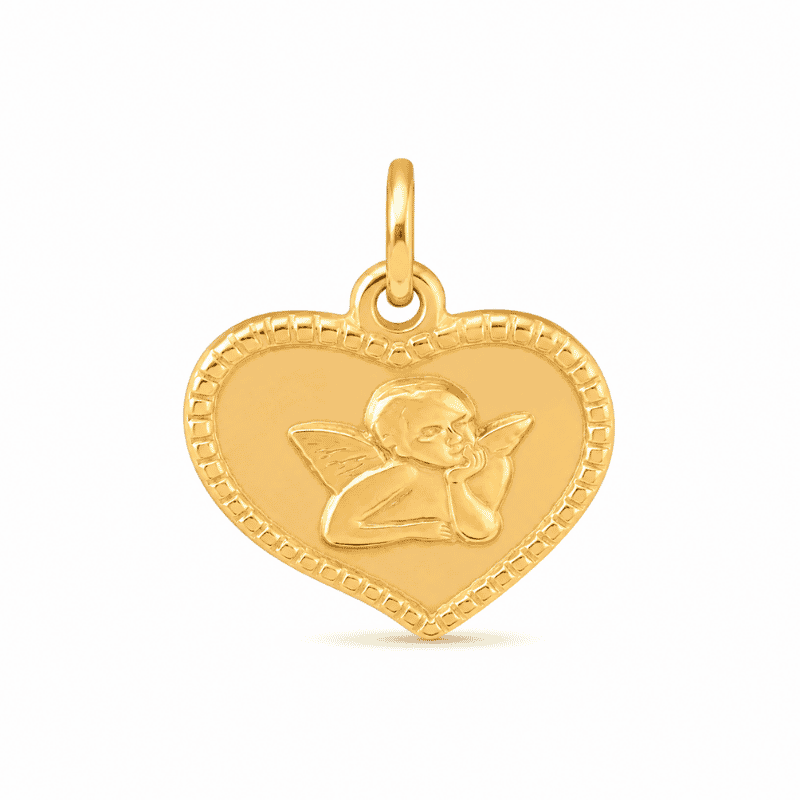 Les Paulinas, charm ange doré en acier inoxydable Charm ange doré en acier inoxydable, pendentif symbolique pour bijou personnalisable Les Paulinas